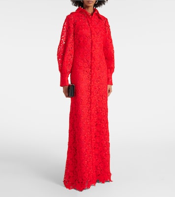 Robe chemise Salma en dentelle | Safiyaa