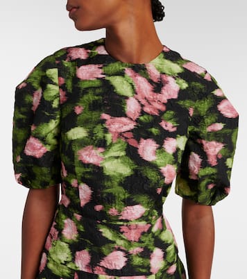 Bedrucktes Midikleid aus Matelassé | Erdem