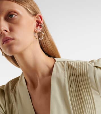 Ohrringe Golden Strada aus 18kt Gelb- und Weißgold (750/1000) mit Diamanten | Yeprem