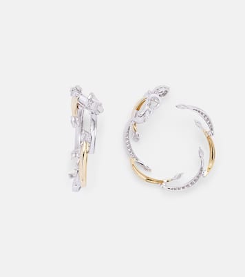 Ohrringe Golden Strada aus 18kt Gelb- und Weißgold (750/1000) mit Diamanten | Yeprem