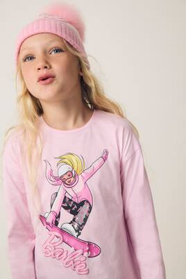 x Barbie® printed jersey T-shirt and leggings set | Monnalisa