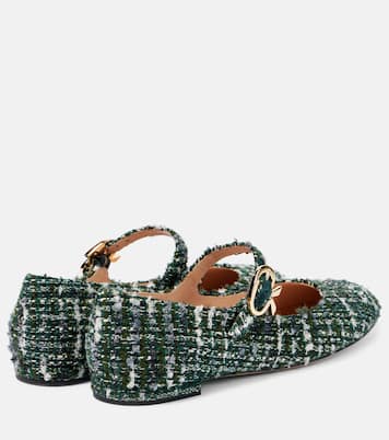 Mary Ribbon bouclé Mary Jane flats | Gianvito Rossi