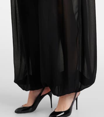 Pantaloni a gamba larga in georgette | Alaïa