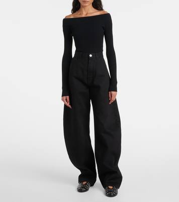 Vienne embellished leather ballet flats | Alaïa