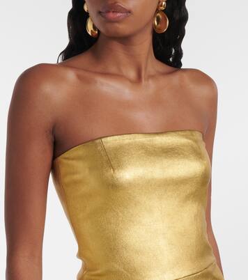 Robe Amina en cuir métallisé | Stouls