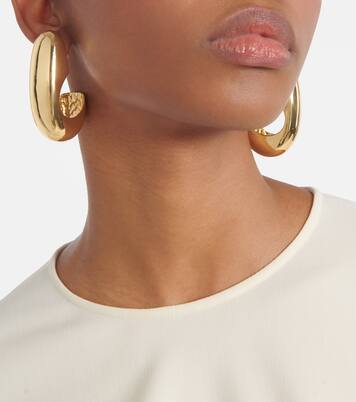 Pendientes de aro Nimah chapados en oro de 18 ct | Jennifer Behr