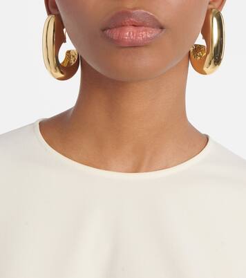 Pendientes de aro Nimah chapados en oro de 18 ct | Jennifer Behr