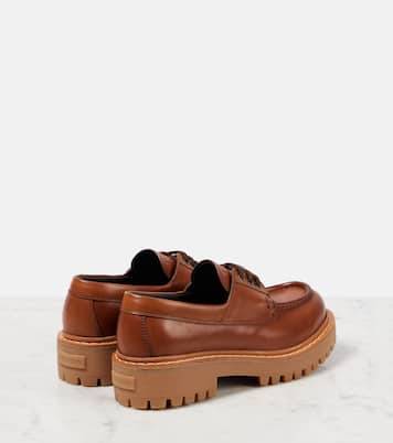 Leather Derby shoes | Prada