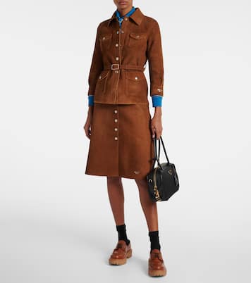 Leather Derby shoes | Prada