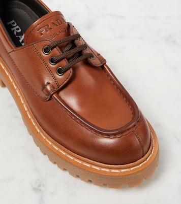Leather Derby shoes | Prada