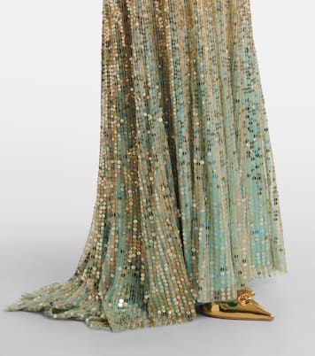 Sarai sequined strapless gown | Jenny Packham