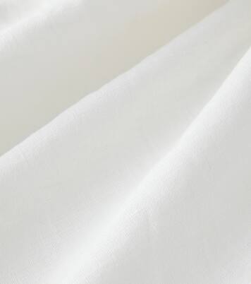 Fringed linen beach towel | Once Milano