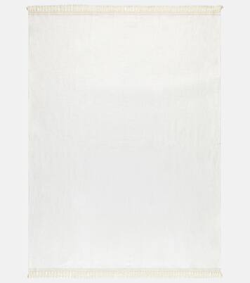Fringed linen beach towel | Once Milano