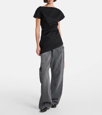 Top asimétrico de algodón con encaje | JW Anderson