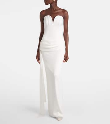 Bridal draped strapless gown | Alex Perry