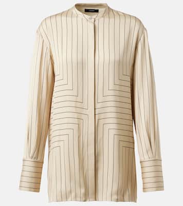 Athena striped silk-blend shirt | Joseph
