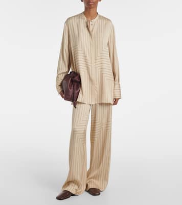 Athena striped silk-blend shirt | Joseph