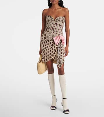 Bow-detail silk minidress | Valentino