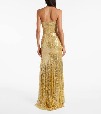 Robe longue bustier Sarai à sequins | Jenny Packham