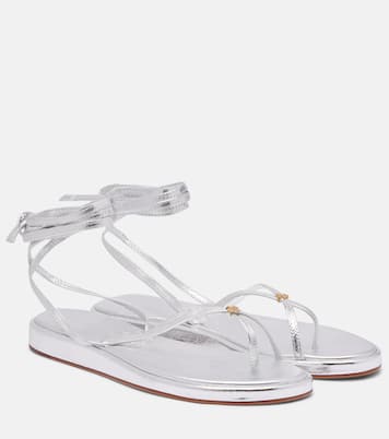 Capri metallic leather thong sandals | Tory Burch