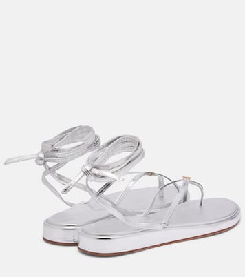 Capri metallic leather thong sandals | Tory Burch