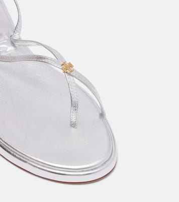 Capri metallic leather thong sandals | Tory Burch