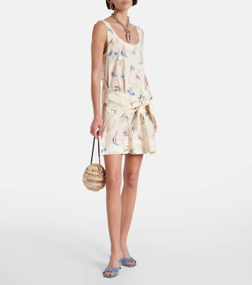 Skye 70 embroidered denim mules | Jimmy Choo