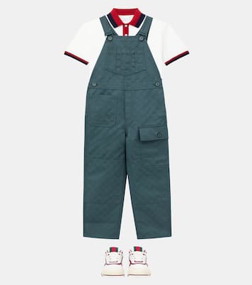 GG cotton gabardine overalls | Gucci Kids