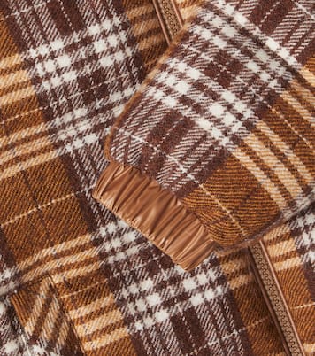 Vabi checked wool down jacket | Moncler Enfant