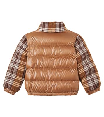 Vabi checked wool down jacket | Moncler Enfant