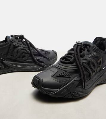 Fast leather-trimmed sneakers | Dolce&Gabbana