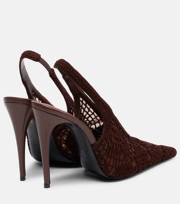 Escarpins slingback en cuir et crochet | Magda Butrym