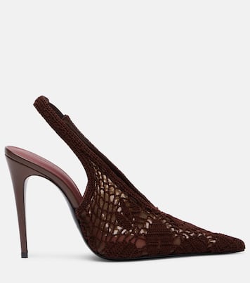 Escarpins slingback en cuir et crochet | Magda Butrym