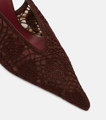Escarpins slingback en cuir et crochet | Magda Butrym