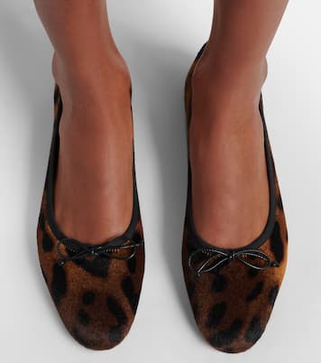 Leopard-print calf hair ballet flats | Christian Louboutin