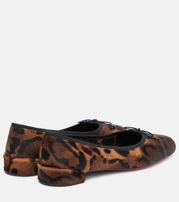 Leopard-print calf hair ballet flats | Christian Louboutin