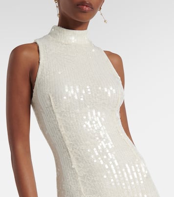 Ruffled sequined halterneck gown | Rotate