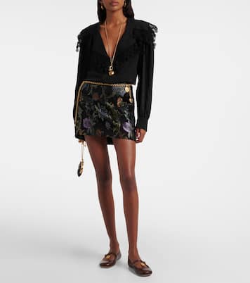 Embroidered high-rise miniskirt | Chloé