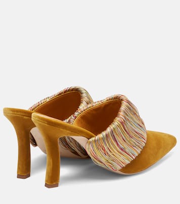 Caldean 90 velvet mules | Manolo Blahnik