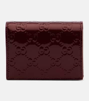 GG Emblem patent leather wallet | Gucci