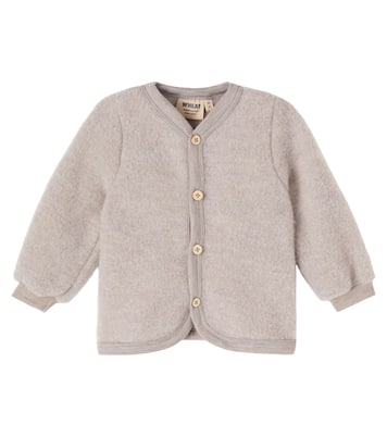 Baby Cardigan Kari aus Woll-Fleece | Wheat
