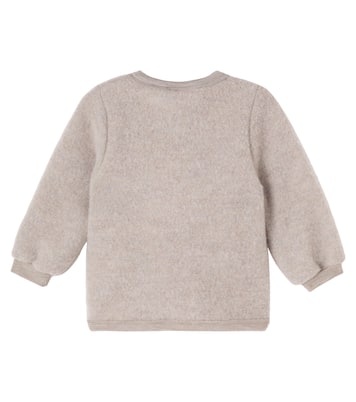 Baby Cardigan Kari aus Woll-Fleece | Wheat