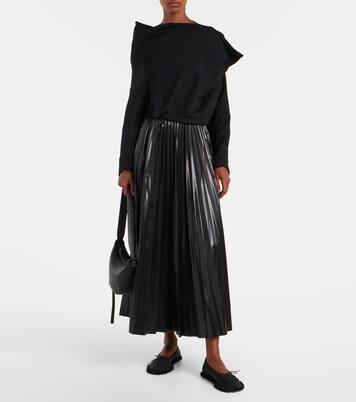 Top raccourci en laine mélangée  | Junya Watanabe