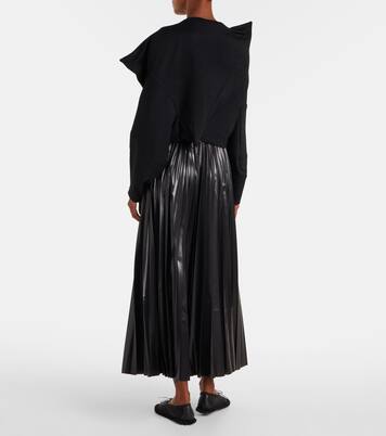 Top raccourci en laine mélangée  | Junya Watanabe