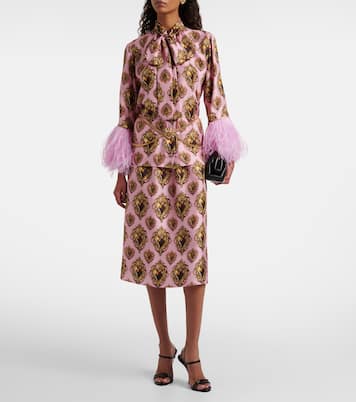 Printed silk midi skirt | Dolce&Gabbana