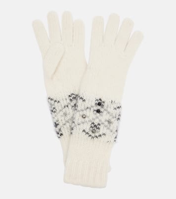 Embellished alpaca and wool-blend gloves | Moncler