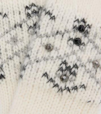 Embellished alpaca and wool-blend gloves | Moncler