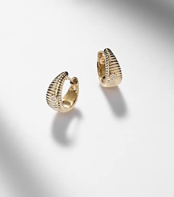 Boucles d'oreilles Berlingot Nano en or 9 ct et diamants | Yvonne Léon