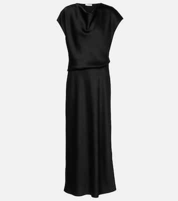 Draped satin maxi dress | Vince