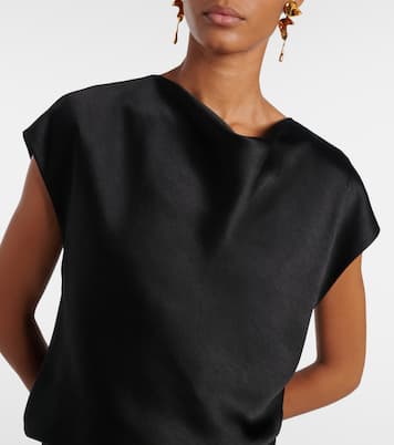 Draped satin maxi dress | Vince